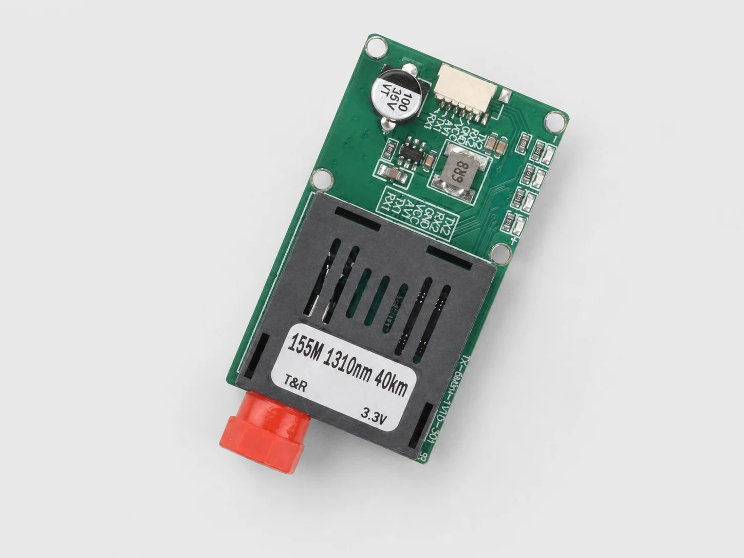 Воздушный модуль Skay 1310: плата и оптический разъём с защитным колпачком